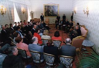 Incontro del Presidente della Repubblica Oscar Luigi Scalfaro con una delegazione della Comunità italiana di Buie-Croazia