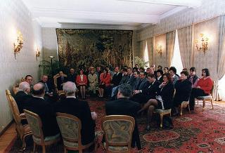 Incontro del Presidente della Repubblica Oscar Luigi Scalfaro con una delegazione della Comunità italiana di Buie-Croazia