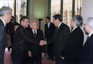Visita di Stato in Italia del Presidente della Repubblica di Polonia Aleksander Kwasniewski e signora