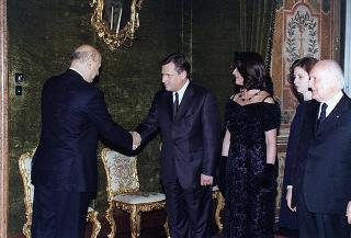 Visita di Stato in Italia del Presidente della Repubblica di Polonia Aleksander Kwasniewski e signora