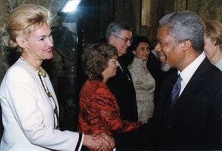 Incontro e successiva colazione del Presidente Scalfaro con il nuovo Segretario Generale dell'ONU Kofi Annan