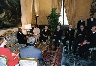 Incontro e successiva colazione del Presidente Scalfaro con il nuovo Segretario Generale dell'ONU Kofi Annan
