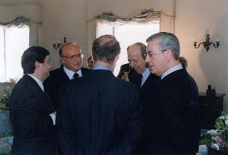 Incontro e successiva colazione del Presidente Scalfaro con il nuovo Segretario Generale dell'ONU Kofi Annan