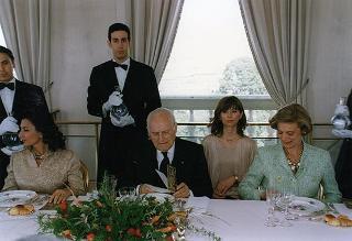 Incontro e successiva colazione del Presidente Scalfaro con il nuovo Segretario Generale dell'ONU Kofi Annan