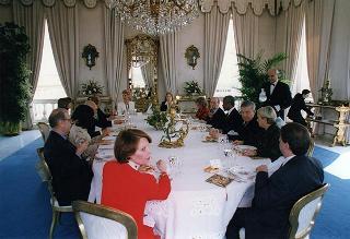 Incontro e successiva colazione del Presidente Scalfaro con il nuovo Segretario Generale dell'ONU Kofi Annan