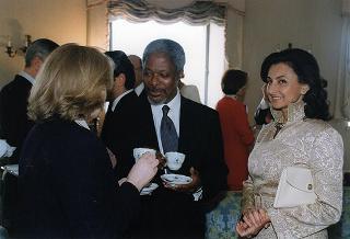 Incontro e successiva colazione del Presidente Scalfaro con il nuovo Segretario Generale dell'ONU Kofi Annan