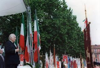 Asti: visita del Presidente della Repubblica in occasione della cerimonia di consegna della Medaglia d'Oro al Valor Militare al Gonfalone della Provincia