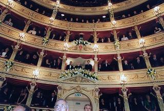 Visita del Presidente della Repubblica Oscar Luigi Scalfaro alla città di Trieste per l'inaugurazione del Teatro Comunale &quot;Giuseppe Verdi&quot;, completamente restaurato, e per successivi impegni in città