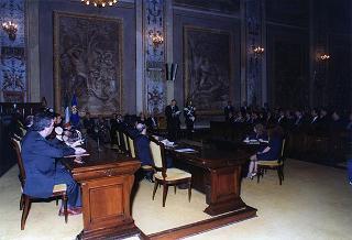Intervento del Presidente della Repubblica Oscar Luigi Scalfaro a Palermo per la celebrazione del 50° anniversario della prima seduta dell'Assemblea Regionale Siciliana