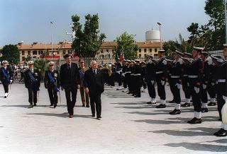Fiumicino: intervento del Presidente della Repubblica alla cerimonia di consegna della Medaglia d'Oro al Merito Civile al Corpo delle Capitanerie di Porto