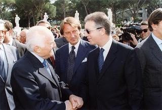 Intervento del Presidente della Repubblica all'apertura delle manifestazioni celebrative de "I 50 anni della Ferrari". Roma, Stadio dei Marmi