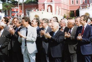 Intervento del Presidente della Repubblica all'apertura delle manifestazioni celebrative de "I 50 anni della Ferrari". Roma, Stadio dei Marmi