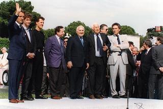 Intervento del Presidente della Repubblica all'apertura delle manifestazioni celebrative de "I 50 anni della Ferrari". Roma, Stadio dei Marmi