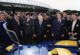 Intervento del Presidente della Repubblica all'apertura delle manifestazioni celebrative de "I 50 anni della Ferrari". Roma, Stadio dei Marmi