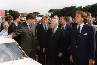 Intervento del Presidente della Repubblica all'apertura delle manifestazioni celebrative de "I 50 anni della Ferrari". Roma, Stadio dei Marmi