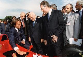 Intervento del Presidente della Repubblica all'apertura delle manifestazioni celebrative de "I 50 anni della Ferrari". Roma, Stadio dei Marmi