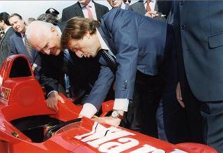Intervento del Presidente della Repubblica all'apertura delle manifestazioni celebrative de "I 50 anni della Ferrari". Roma, Stadio dei Marmi
