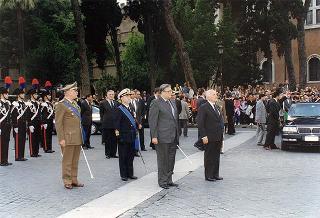 Roma, Altare della Patria: deposizione di una corona d'alloro da parte del Presidente della Repubblica in occasione della Festa Nazionale della Repubblica