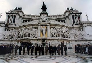 Roma, Altare della Patria: deposizione di una corona d'alloro da parte del Presidente della Repubblica in occasione della Festa Nazionale della Repubblica