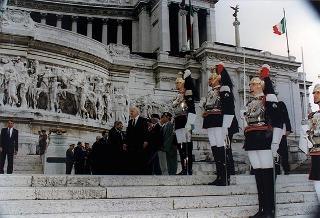 Roma, Altare della Patria: deposizione di una corona d'alloro da parte del Presidente della Repubblica in occasione della Festa Nazionale della Repubblica