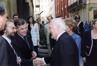 Roma, Teatro dell'Opera: intervento del Presidente della Repubblica al Concerto dell'Orchestra Sinfonica Nazionale della RAI, diretta dal Maestro Giuseppe Sinopoli, in occasione della Festa Nazionale della Repubblica