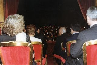 Roma, Teatro dell'Opera: intervento del Presidente della Repubblica al Concerto dell'Orchestra Sinfonica Nazionale della RAI, diretta dal Maestro Giuseppe Sinopoli, in occasione della Festa Nazionale della Repubblica