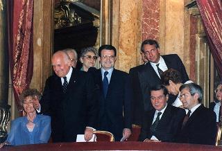 Roma, Teatro dell'Opera: intervento del Presidente della Repubblica al Concerto dell'Orchestra Sinfonica Nazionale della RAI, diretta dal Maestro Giuseppe Sinopoli, in occasione della Festa Nazionale della Repubblica