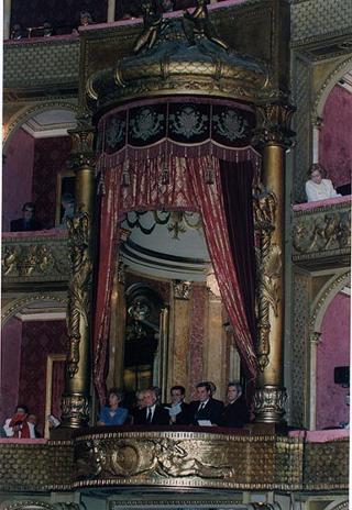 Roma, Teatro dell'Opera: intervento del Presidente della Repubblica al Concerto dell'Orchestra Sinfonica Nazionale della RAI, diretta dal Maestro Giuseppe Sinopoli, in occasione della Festa Nazionale della Repubblica