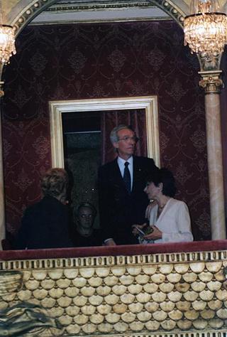 Roma, Teatro dell'Opera: intervento del Presidente della Repubblica al Concerto dell'Orchestra Sinfonica Nazionale della RAI, diretta dal Maestro Giuseppe Sinopoli, in occasione della Festa Nazionale della Repubblica