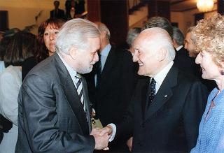 Roma, Teatro dell'Opera: intervento del Presidente della Repubblica al Concerto dell'Orchestra Sinfonica Nazionale della RAI, diretta dal Maestro Giuseppe Sinopoli, in occasione della Festa Nazionale della Repubblica