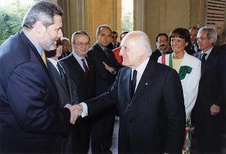Alessandria: visita del Presidente della Repubblica in occasione della cerimonia di consegna della Medaglia d'Oro al Valor Militare al Gonfalone della Provincia
