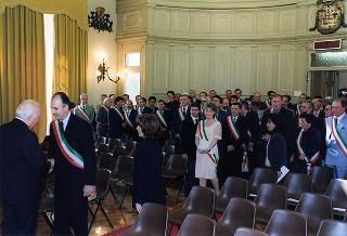 Alessandria: visita del Presidente della Repubblica in occasione della cerimonia di consegna della Medaglia d'Oro al Valor Militare al Gonfalone della Provincia
