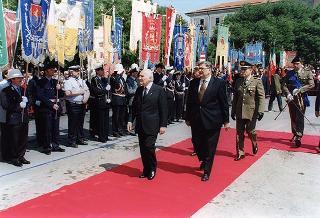 Alessandria: visita del Presidente della Repubblica in occasione della cerimonia di consegna della Medaglia d'Oro al Valor Militare al Gonfalone della Provincia