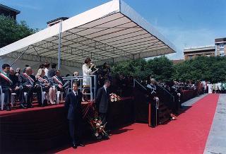 Alessandria: visita del Presidente della Repubblica in occasione della cerimonia di consegna della Medaglia d'Oro al Valor Militare al Gonfalone della Provincia