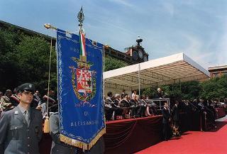 Alessandria: visita del Presidente della Repubblica in occasione della cerimonia di consegna della Medaglia d'Oro al Valor Militare al Gonfalone della Provincia