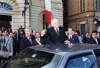 Alessandria: visita del Presidente della Repubblica in occasione della cerimonia di consegna della Medaglia d'Oro al Valor Militare al Gonfalone della Provincia