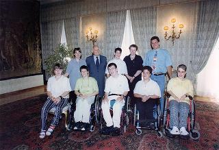 Gruppo di studenti handicappati dell'Istituto Elisabethium di Axams (Austria)