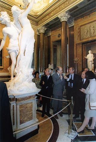 Visita del Presidente della Repubblica alla Galleria Borghese