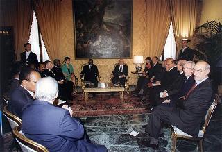 Incontro e successiva colazione con il Presidente della Repubblica dell'Angola Josè Edoardo Dos Santos