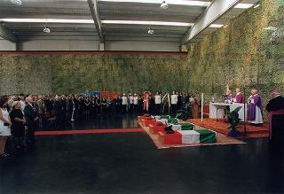 Intervento del Presidente della Repubblica ai funerali  dei quattro militari italiani del Contingente ITALAIR operante nell'ambito della missione di pace in Libano UNIFIL celebrati nel Centro Aviazione Esercito di Viterbo