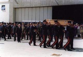 Intervento del Presidente della Repubblica ai funerali  dei quattro militari italiani del Contingente ITALAIR operante nell'ambito della missione di pace in Libano UNIFIL celebrati nel Centro Aviazione Esercito di Viterbo