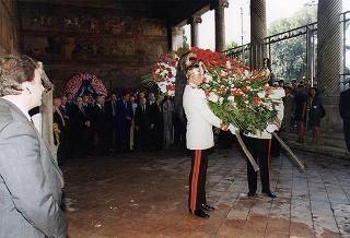 Intervento del Presidente della Repubblica alla celebrazione della S. Messa, nella Basilica di S. Lorenzo fuori le Mura, in occasione del 43° anniversario della scomparsa di Alcide De Gasperi