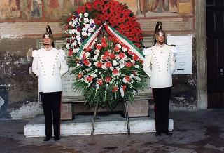 Intervento del Presidente della Repubblica alla celebrazione della S. Messa, nella Basilica di S. Lorenzo fuori le Mura, in occasione del 43° anniversario della scomparsa di Alcide De Gasperi