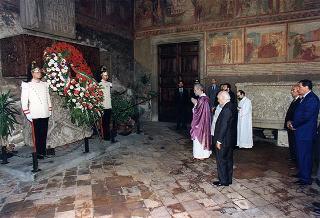 Intervento del Presidente della Repubblica alla celebrazione della S. Messa, nella Basilica di S. Lorenzo fuori le Mura, in occasione del 43° anniversario della scomparsa di Alcide De Gasperi