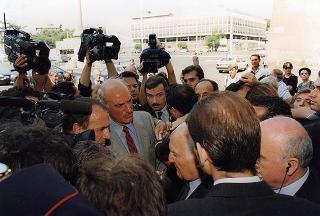 Intervento del Presidente della Repubblica alla celebrazione della S. Messa, nella Basilica di S. Lorenzo fuori le Mura, in occasione del 43° anniversario della scomparsa di Alcide De Gasperi
