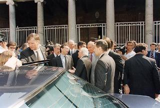 Intervento del Presidente della Repubblica alla celebrazione della S. Messa, nella Basilica di S. Lorenzo fuori le Mura, in occasione del 43° anniversario della scomparsa di Alcide De Gasperi