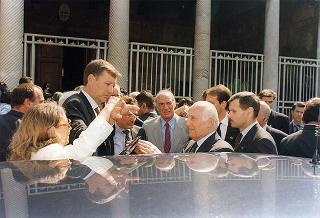 Intervento del Presidente della Repubblica alla celebrazione della S. Messa, nella Basilica di S. Lorenzo fuori le Mura, in occasione del 43° anniversario della scomparsa di Alcide De Gasperi