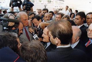 Intervento del Presidente della Repubblica alla celebrazione della S. Messa, nella Basilica di S. Lorenzo fuori le Mura, in occasione del 43° anniversario della scomparsa di Alcide De Gasperi