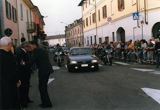 Intervento del Presidente della Repubblica Scalfaro alla 4^ celebrazione della ricognizione delle reliquie dei Santi Patroni, a Suno (Novara)