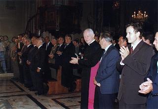 Intervento del Presidente della Repubblica Scalfaro alla 4^ celebrazione della ricognizione delle reliquie dei Santi Patroni, a Suno (Novara)